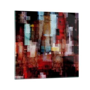 Glastavla - Bild på glas - Blandat och mixat - 40x40 cm