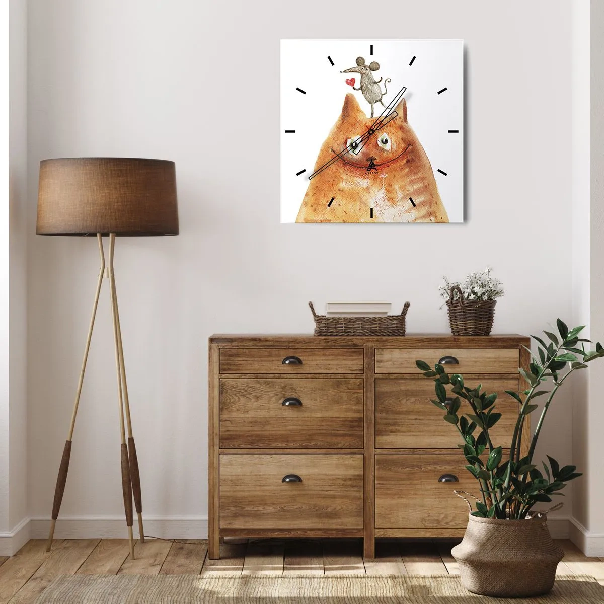 Väggklocka - Klocka på glas - Kärlekens paradoxer - 40x40 cm