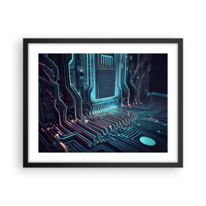 Affisch i svart ram - Så här tänker jag... - 50x40 cm