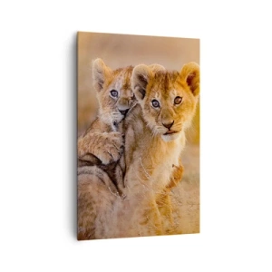 Canvastavla - Bild på duk - Stör inte! Vi har kul - 80x120 cm