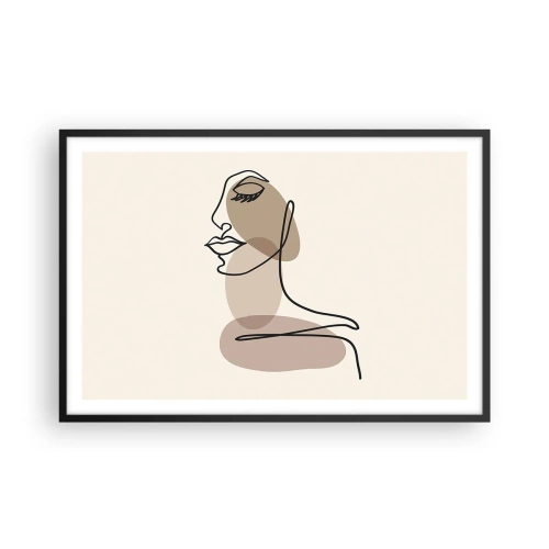 Affisch i svart ram - Lyssnar på sig själv - 91x61 cm