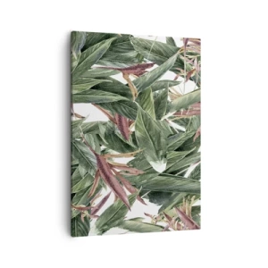 Canvastavla - Bild på duk - Smaragd-lila växter - 50x70 cm