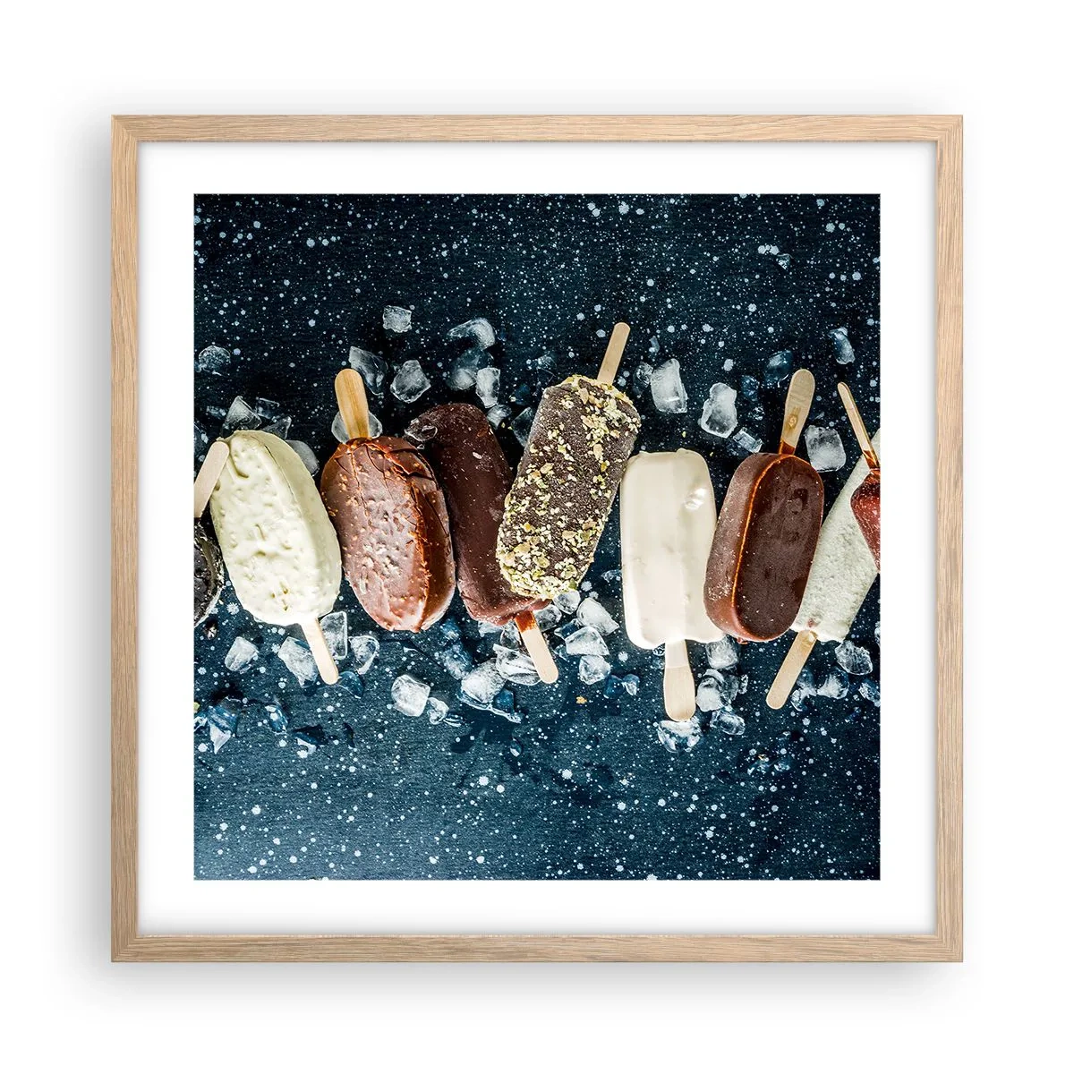 Affisch i ram av ljusek - Smak av varm sommar - 50x50 cm