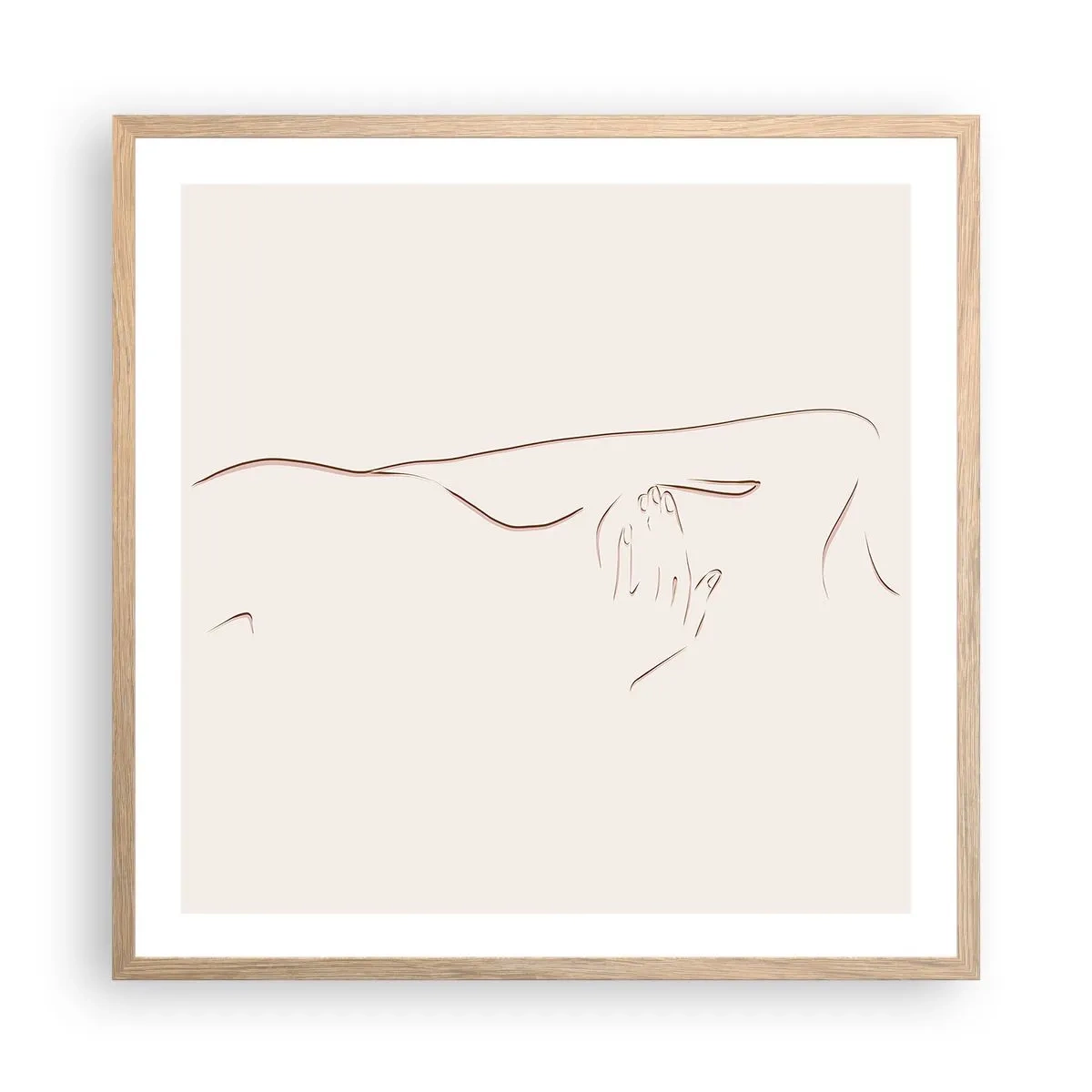 Affisch i ram av ljusek - Begärans form - 60x60 cm