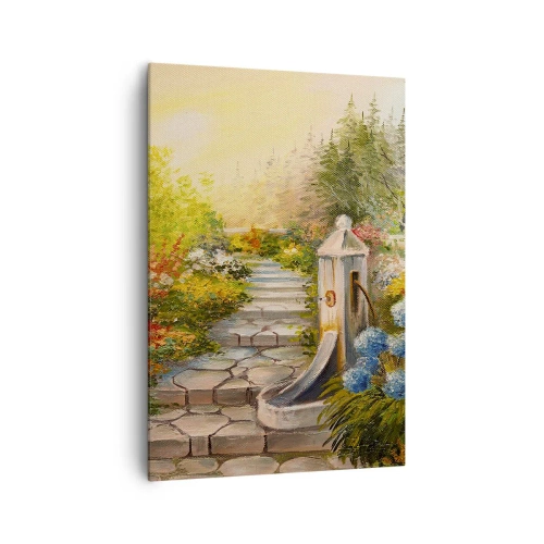 Canvastavla - Bild på duk - Fullt blommande - 70x100 cm