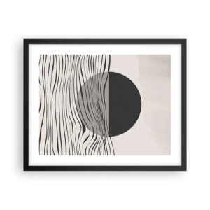 Affisch i svart ram - Halvdan komposition - 50x40 cm