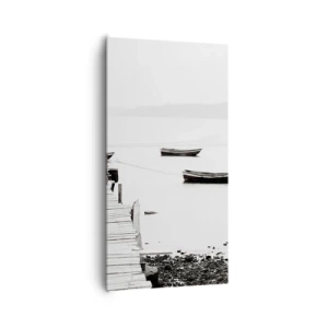 Canvastavla - Bild på duk - Vid tyst och rent vatten - 65x120 cm