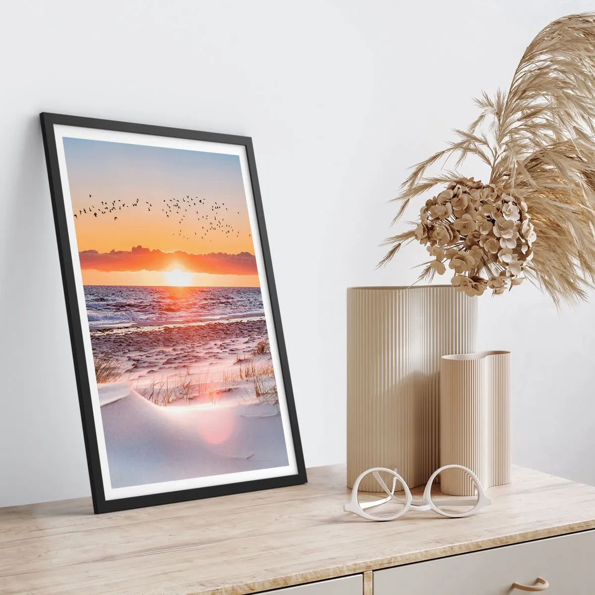 Affisch i svart ram - Horisontellt landskap - 61x91 cm