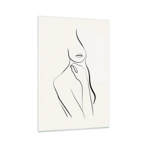 Glastavla - Bild på glas - Melankolins våg - 70x100 cm