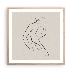 Affisch i ram av ljusek - Intim skiss - 60x60 cm