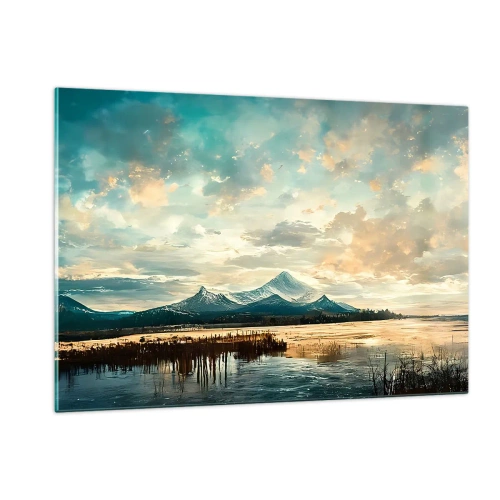 Glastavla - Bild på glas - Under himlens skydd - 120x80 cm