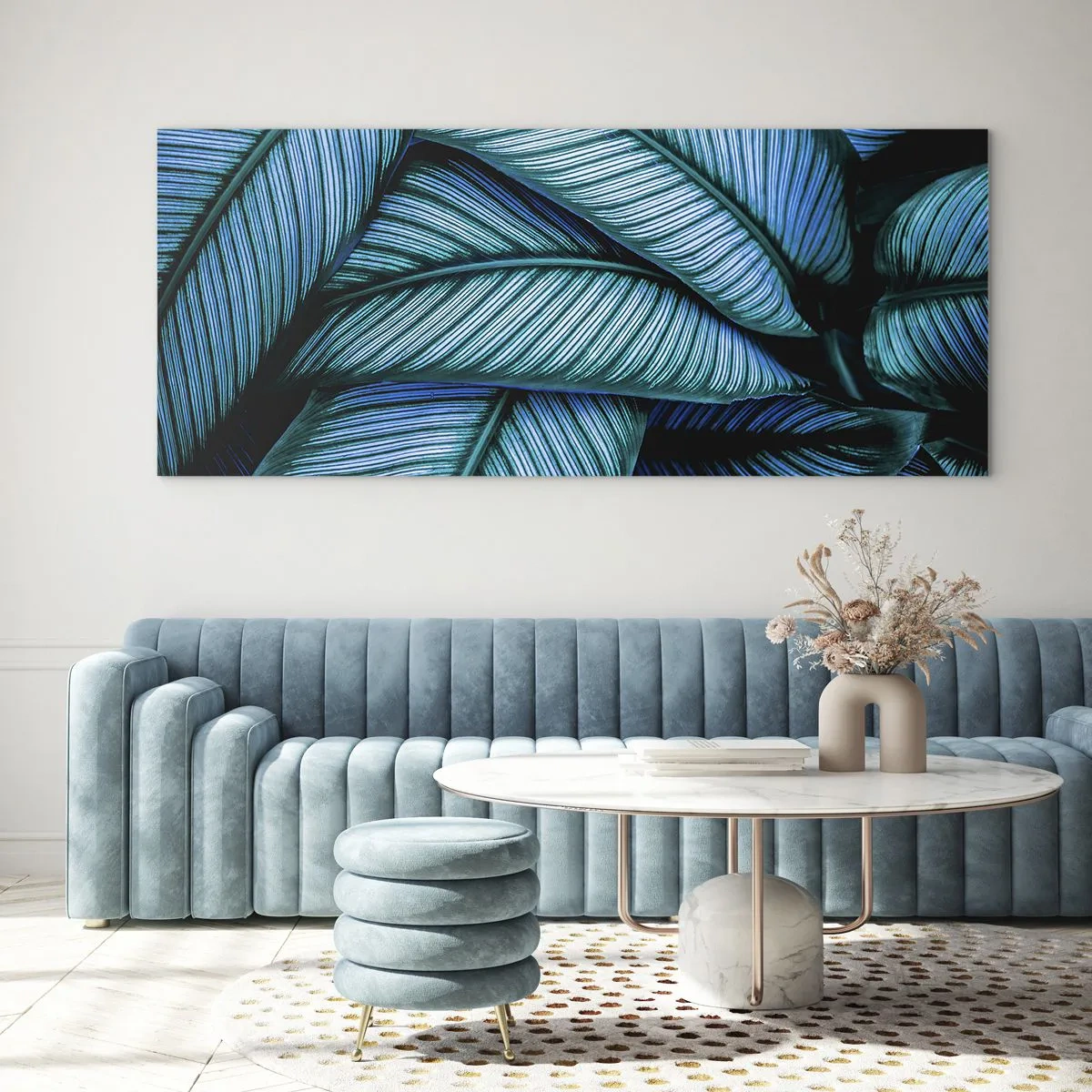 Glastavla - Bild på glas - Livslinjer - 100x40 cm