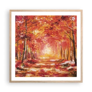 Affisch i ram av ljusek - Kopparskog - 60x60 cm