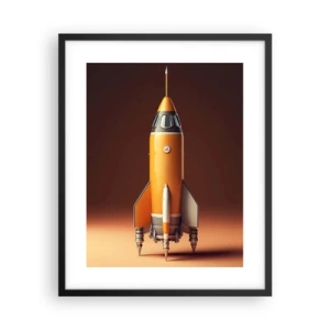 Affisch i svart ram - Det börjar med en dröm - 40x50 cm