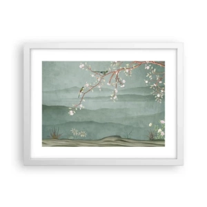 Affisch i vit ram - Vår, ah, det är du - 40x30 cm