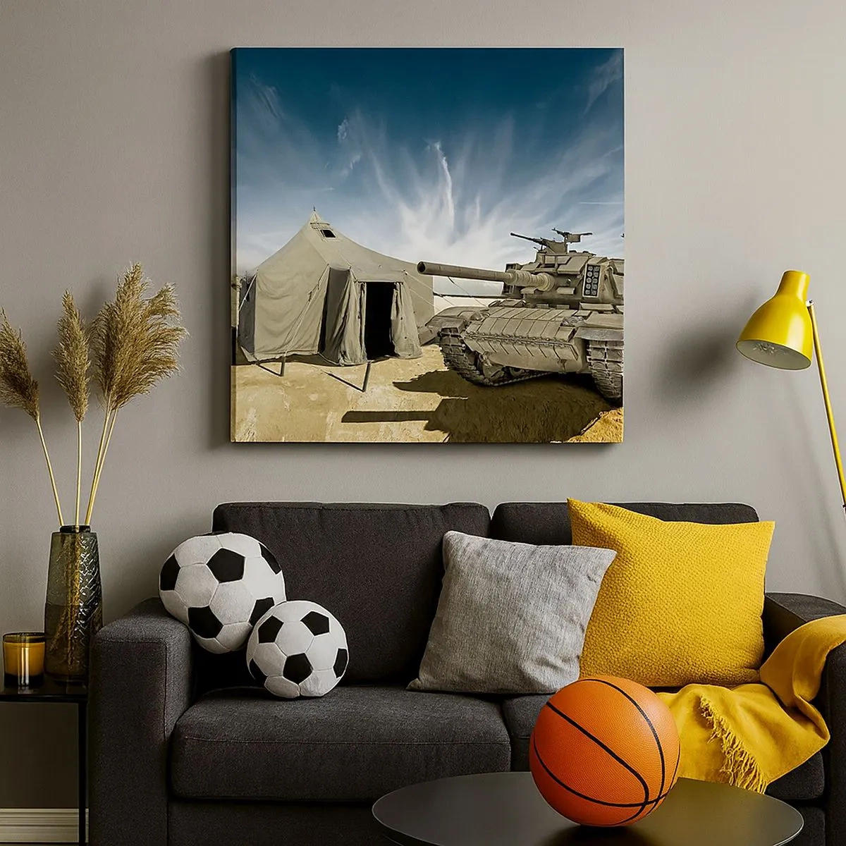 Canvastavla - Bild på duk - Militär dröm - 30x30 cm