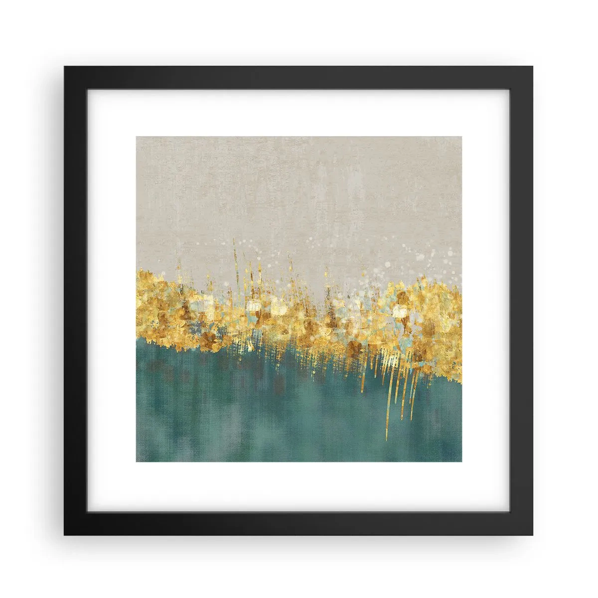 Affisch i svart ram - Den gyllene gränsen - 30x30 cm