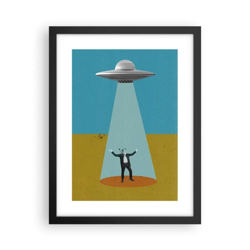 Affisch i svart ram - Ett nära möte - 30x40 cm