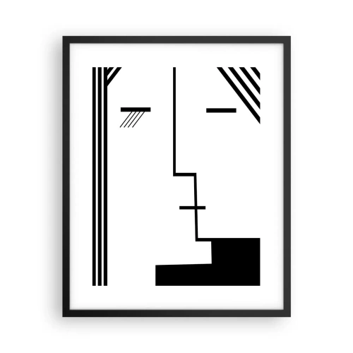 Affisch i svart ram - Bara en kyss - 40x50 cm