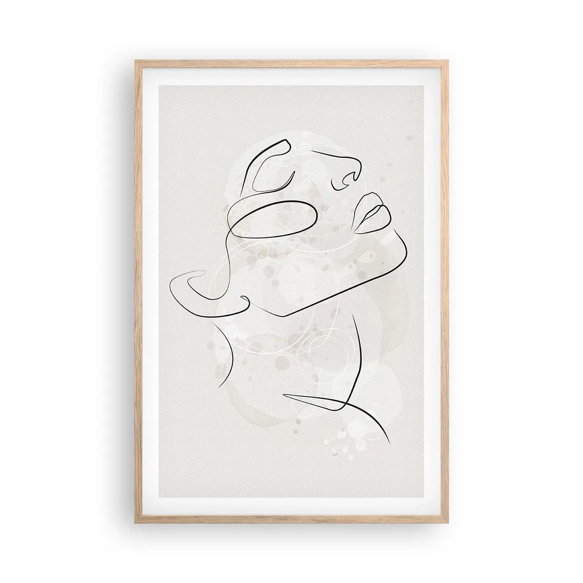 Affisch i ram av ljusek - Drömmens kontur - 61x91 cm
