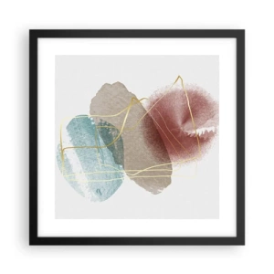 Affisch i svart ram - Rummets pärlor - 40x40 cm