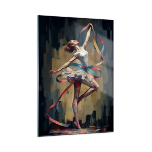 Glastavla - Bild på glas - Dans med ett band - 50x70 cm