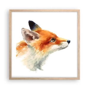 Affisch i ram av ljusek - Försiktighet skadar aldrig - 50x50 cm