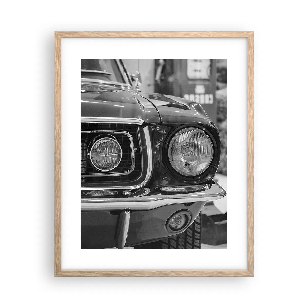 Affisch i ram av ljusek - Kör hårt - 40x50 cm