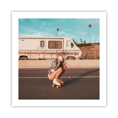 Affisch - Ett leende, tack! - 50x50 cm