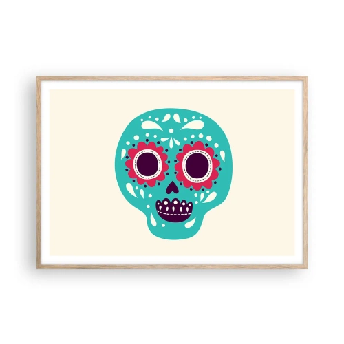 Affisch i ram av ljusek - Livet - nöje till döden - 100x70 cm