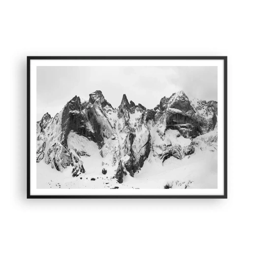 Affisch i svart ram - Granitfarlig bergsrygg - 100x70 cm