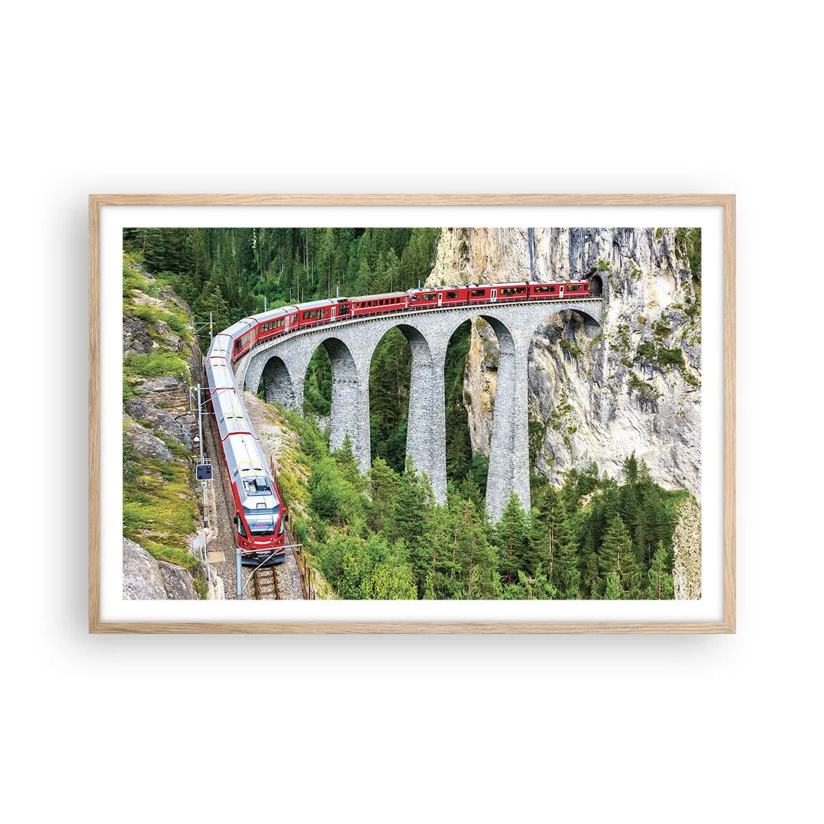 Affisch i ram av ljusek - Dags för fjällutsikter - 91x61 cm