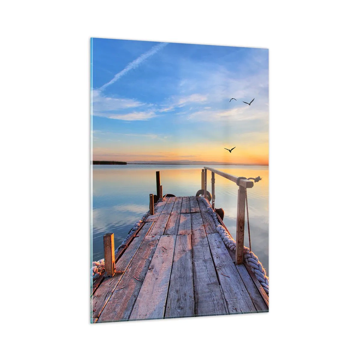 Glastavla - Bild på glas - Gå mot solen - 50x70 cm
