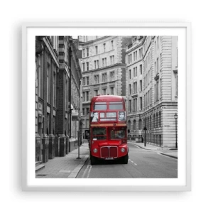 Affisch i vit ram - Vardagen behöver inte vara grå - 60x60 cm