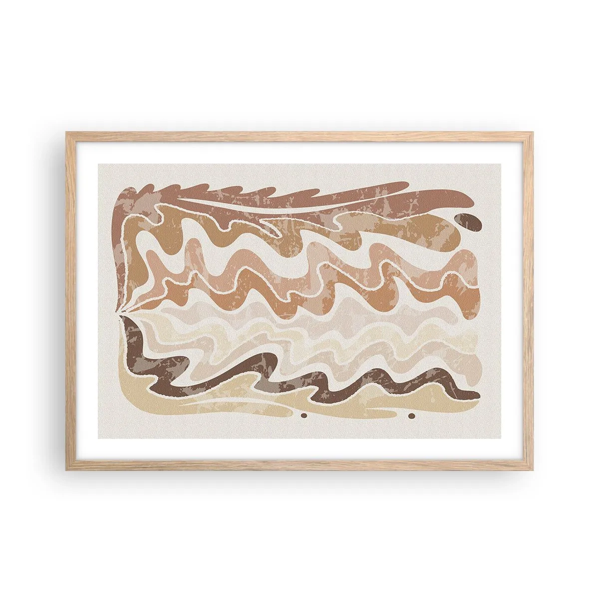 Affisch i ram av ljusek - Bra energi - bra känslor - 70x50 cm