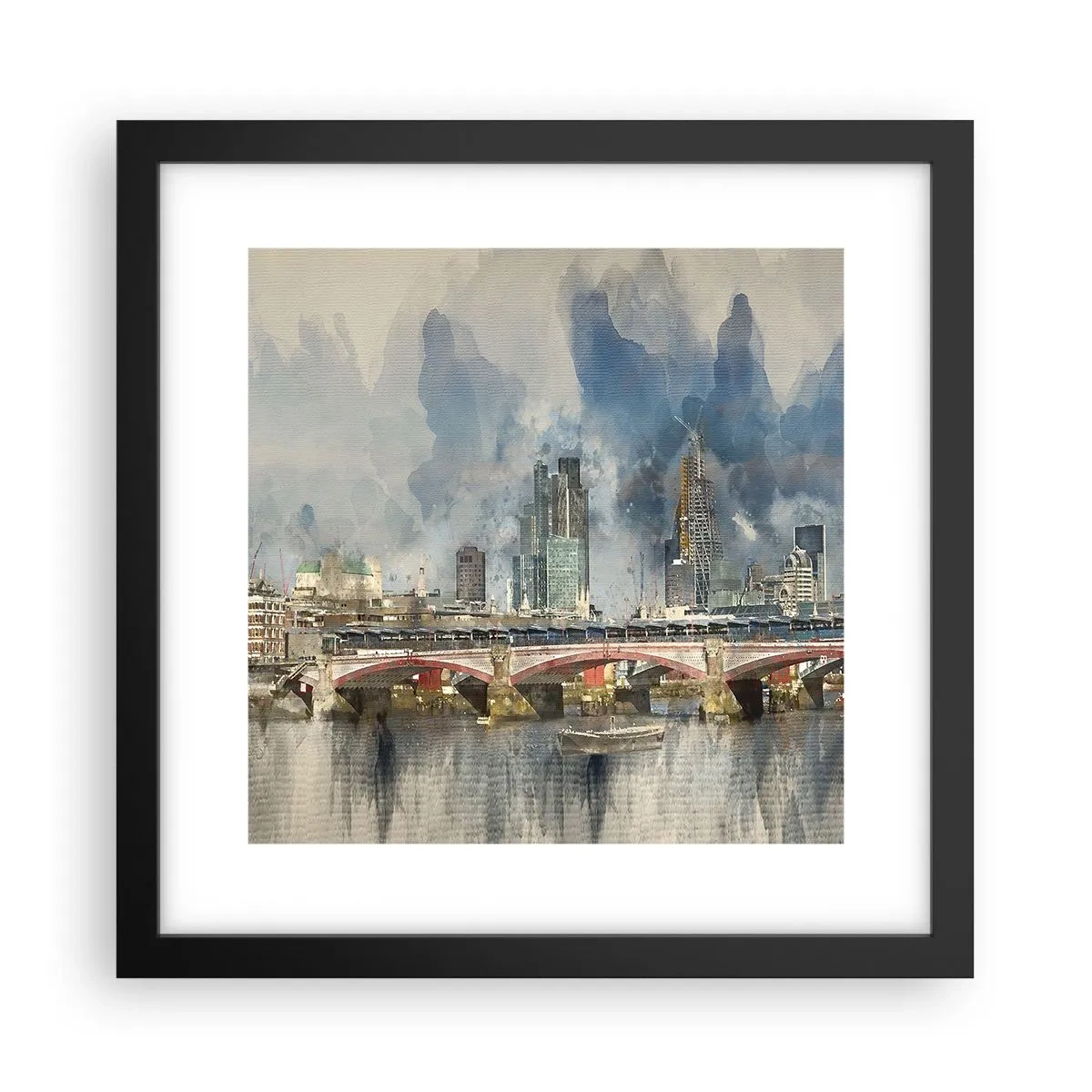 Affisch i svart ram - London i hela sin prakt - 30x30 cm