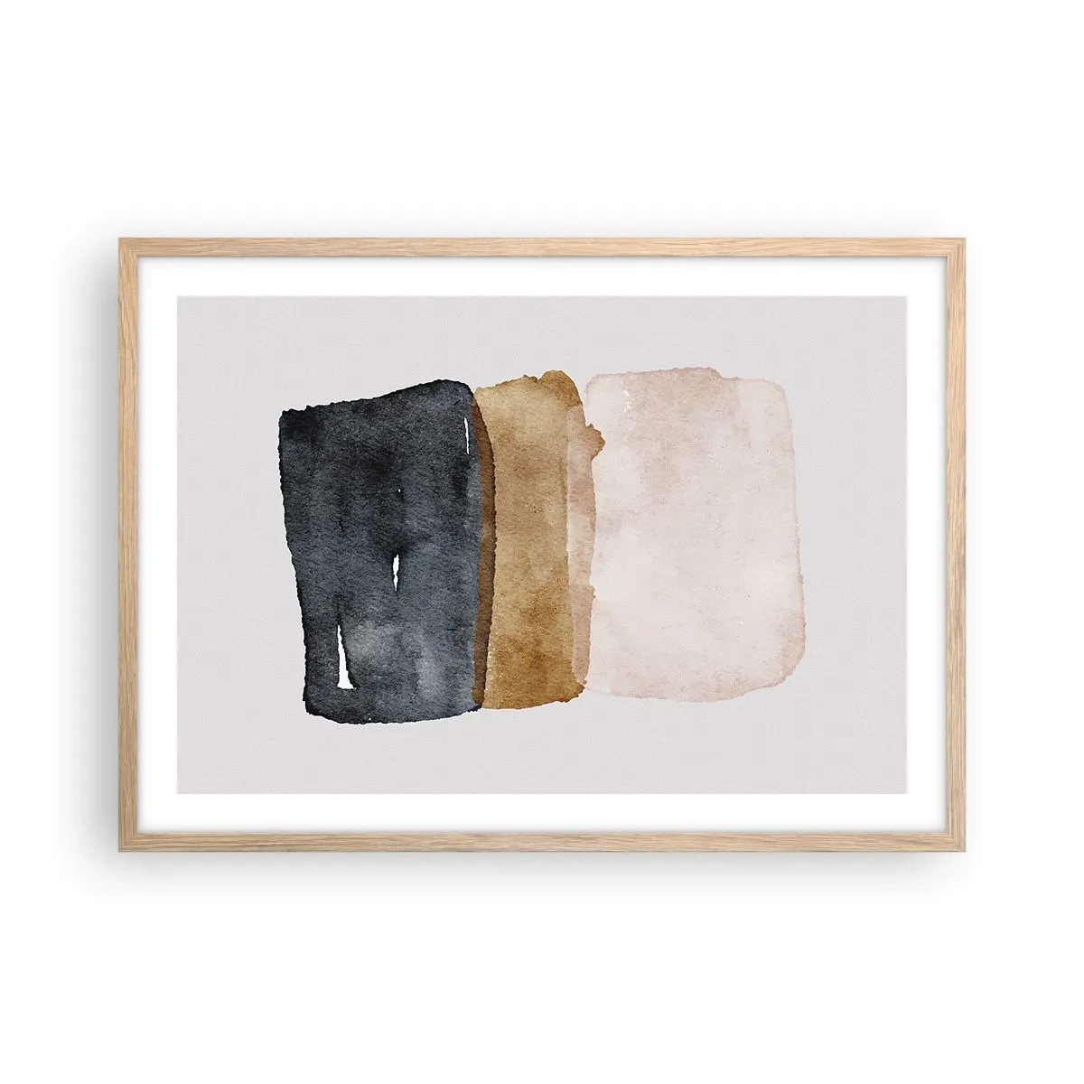 Affisch i ram av ljusek - Komposition av jordens färger - 70x50 cm