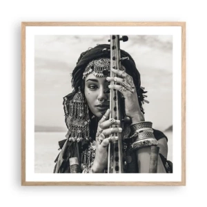 Affisch i ram av ljusek - Bara Orientens musik - 60x60 cm