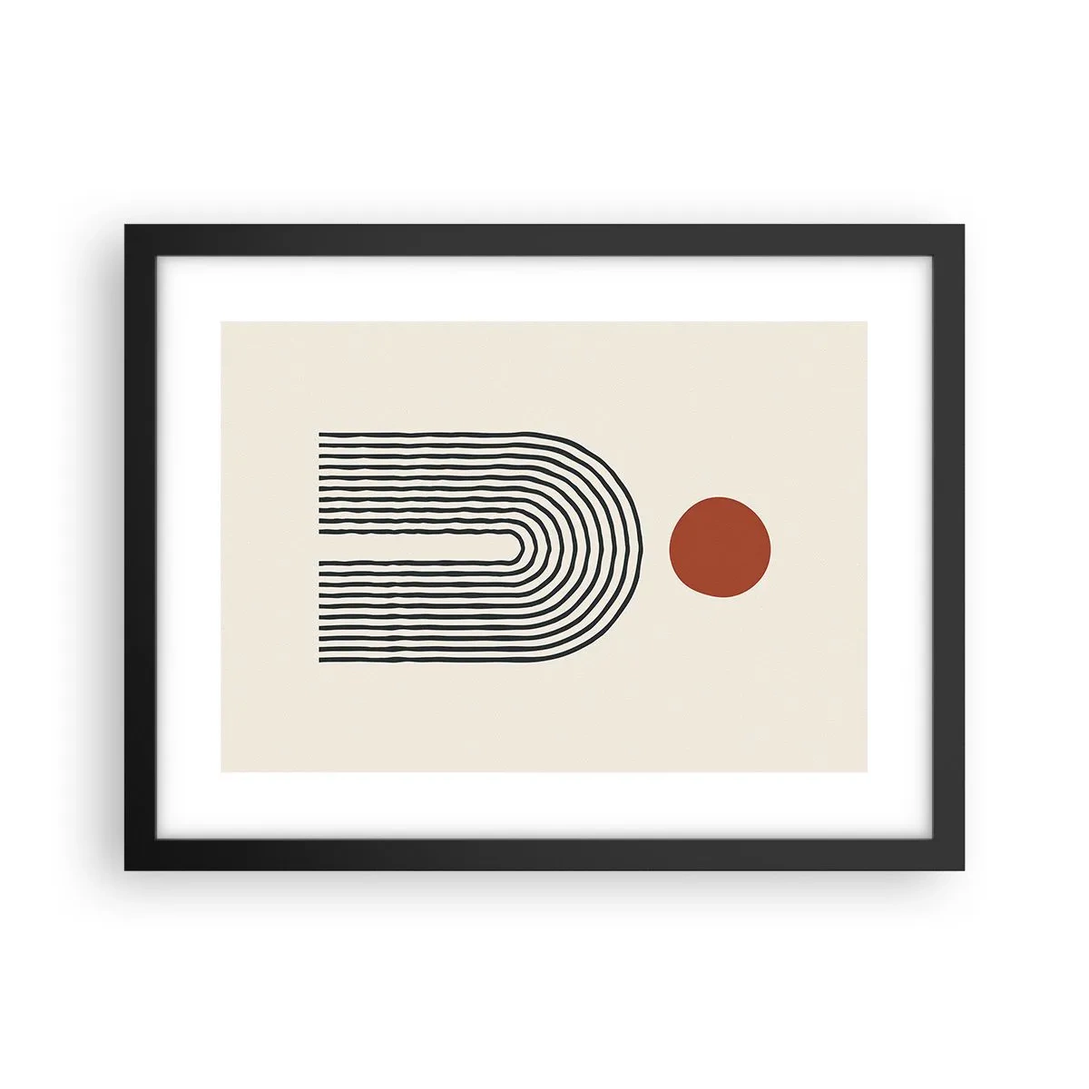 Affisch i svart ram - Formernas och färgernas magnetism - 40x30 cm