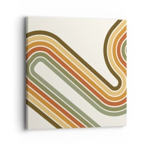 Canvastavla - Bild på duk - Zig-zack mot målet - 40x40 cm