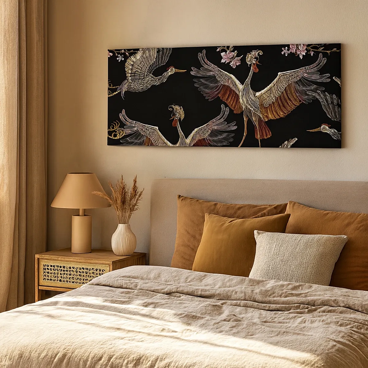 Canvastavla - Bild på duk - Sagofågel - 30x30 cm