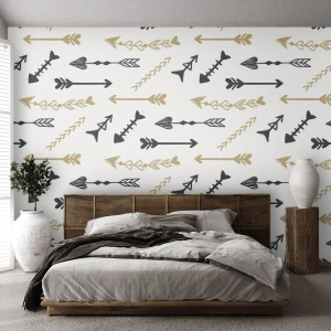 Fototapet Premium Sand - Pilbågsskyttens sömn - Abstraktion, Pil, Boho - 350x256 cm