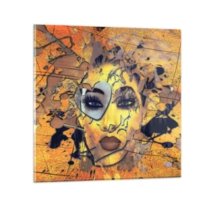 Glastavla - Bild på glas - Solig skönhet - 70x70 cm