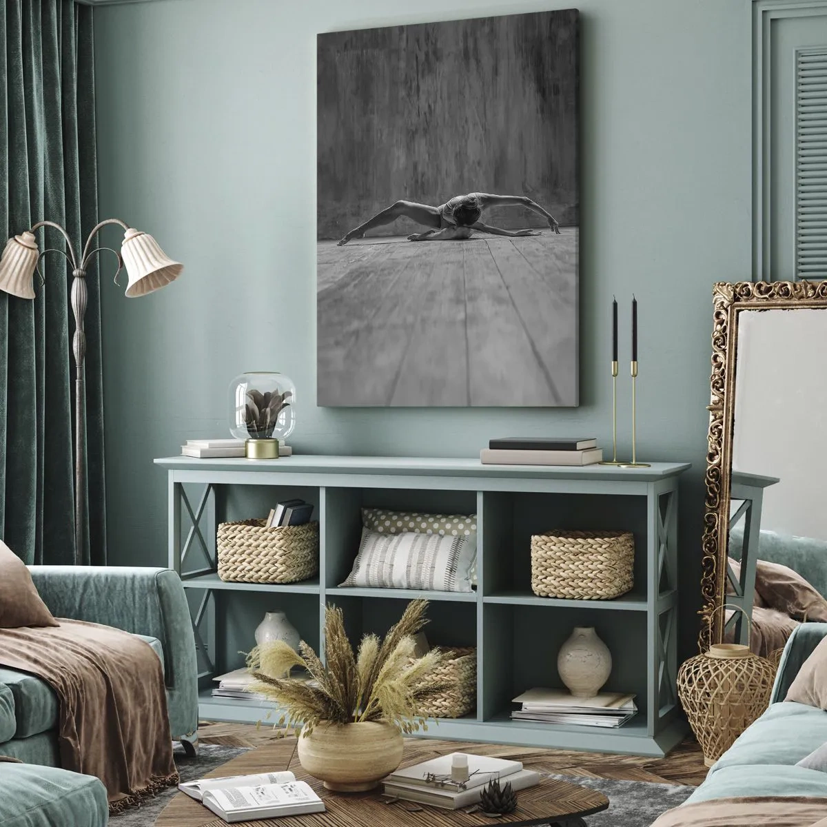 Canvastavla - Bild på duk - Upphittad symmetri - 80x120 cm