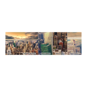 Provbit av fototapet Premium Sand - Förgylld metropolis - Stad, New York, Arkitektur - 100x30 cm