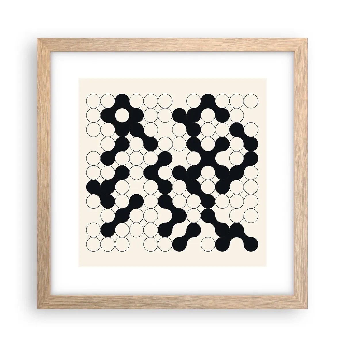 Affisch i ram av ljusek - Kinesiskt spel - variation - 30x30 cm