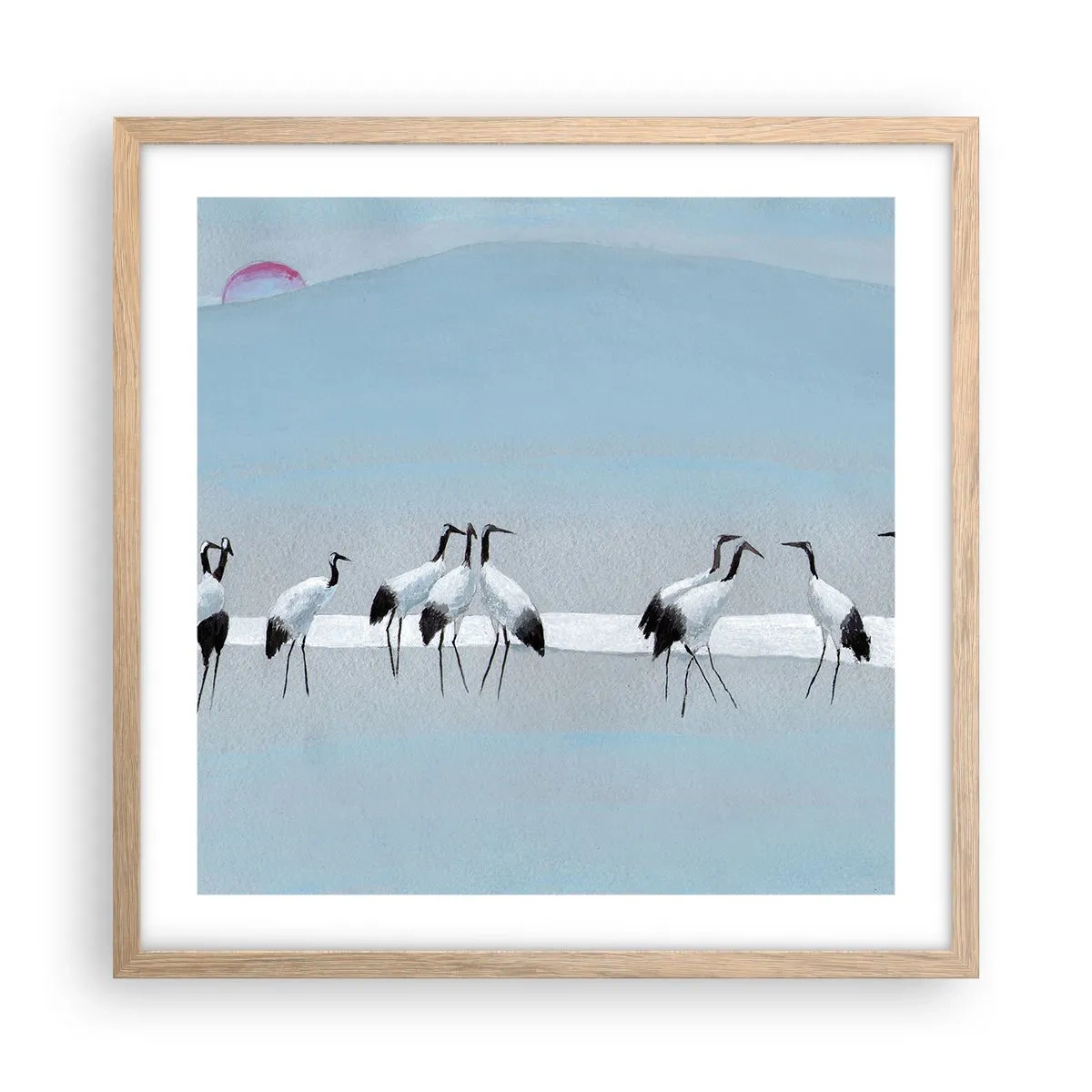 Affisch i ram av ljusek - Efter en het dag - 50x50 cm