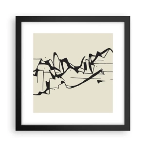 Affisch i svart ram - Kanske ett landskap - 30x30 cm