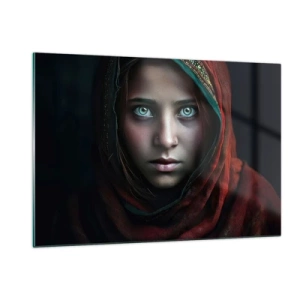 Glastavla - Bild på glas - Östlig prinsessa - 120x80 cm