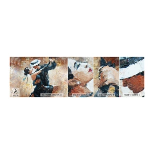 Provbit av självhäftande fototapet Deluxe Sticker - A la Rudolf Valentino - Abstraktion, Dansa, Tango - 100x30 cm
